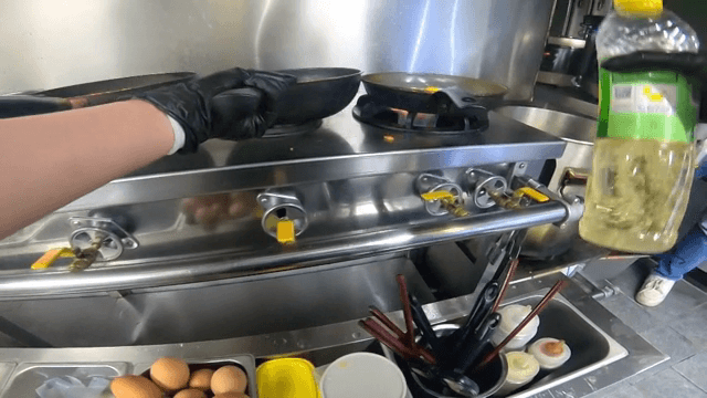 Cooking with kimchi in the kitchen