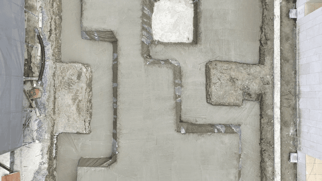 건설 현장의 콘크리트 기초