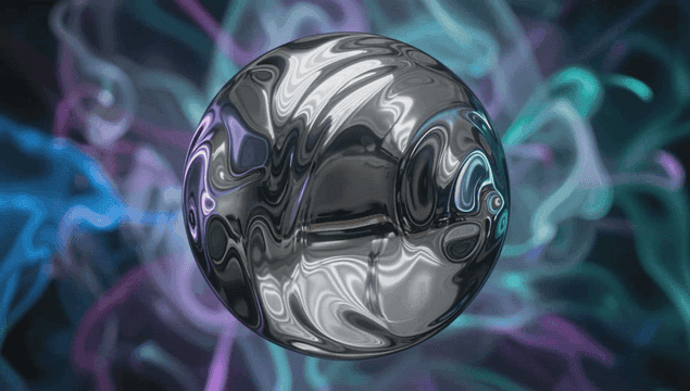 Swirling sphere of color