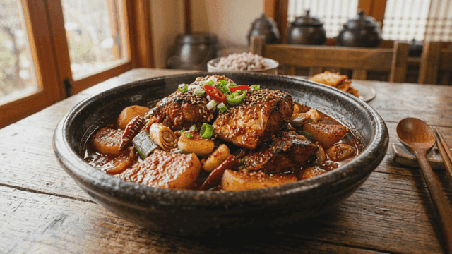 Spicy braised fish with radish