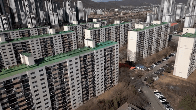 아파트 단지의 항공 뷰