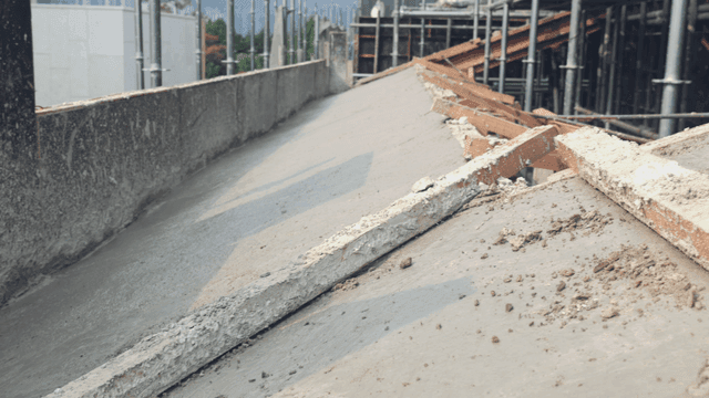 Concrete structure under construction