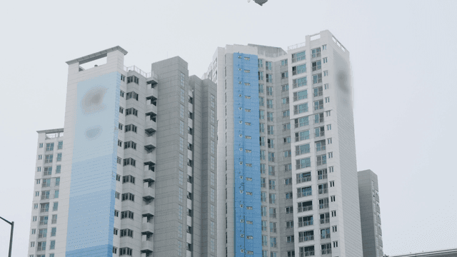 Modern high-rise apartment buildings