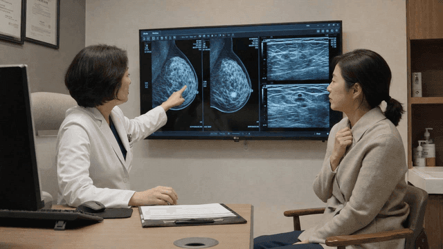 Doctor explaining X-ray results to a patient