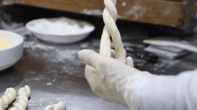 Process of making Twisted donuts