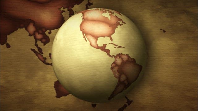 지구본의 코스타리카 대륙을 표현한 스타일맵