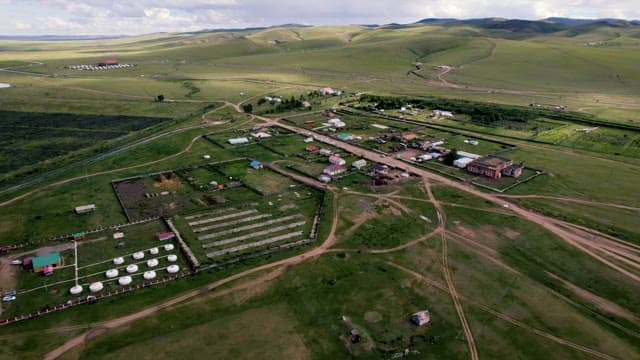 Rural Countryside Village with Green Meadows with Gers