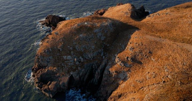 Coastal Landscape of a Rugged Coastal Cliffside