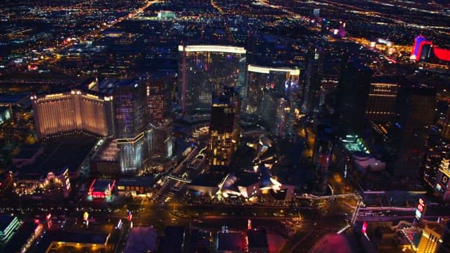 Night View of Bustling City Lights