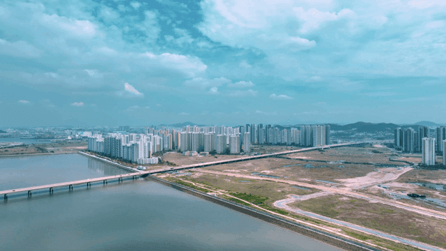 Modern city with high-rise buildings