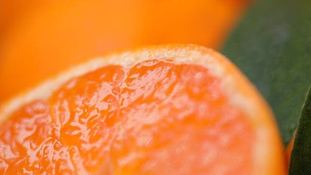 Close-up of a juicy orange slice