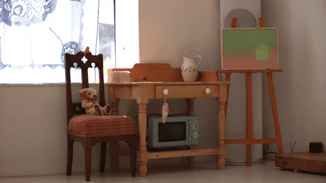 Cozy indoor corner with vintage decor