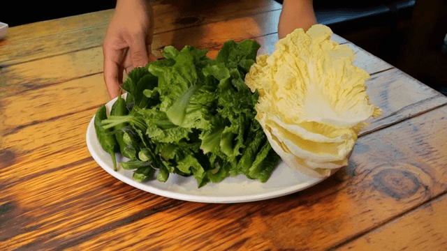 Fresh vegetables on a wooden table