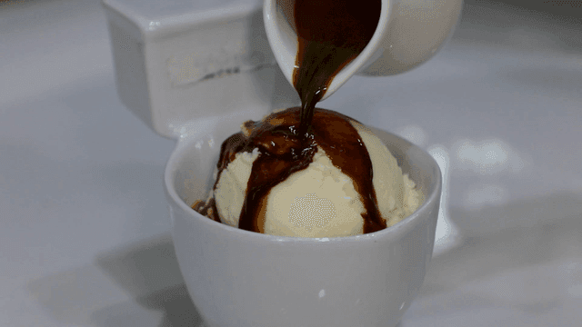 Vanilla ice cream with espresso