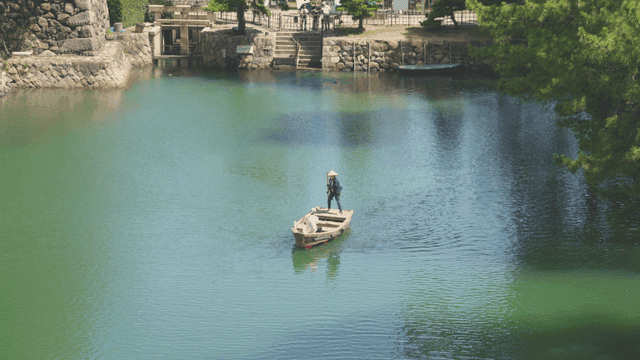 Boat ride on a serene lake
