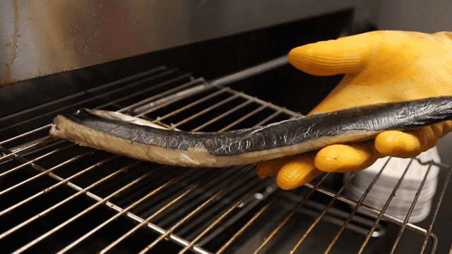 Grilled mackerel prepared on grill