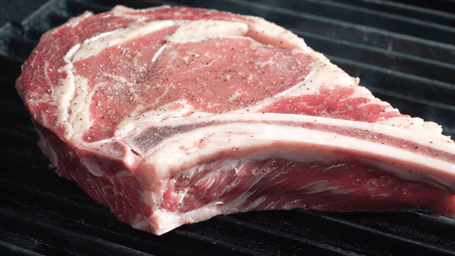 Steak cooked on grill