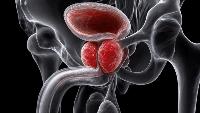 Detailed view of human prostate anatomy
