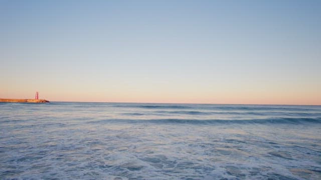 Coastal landscape with gentle waves