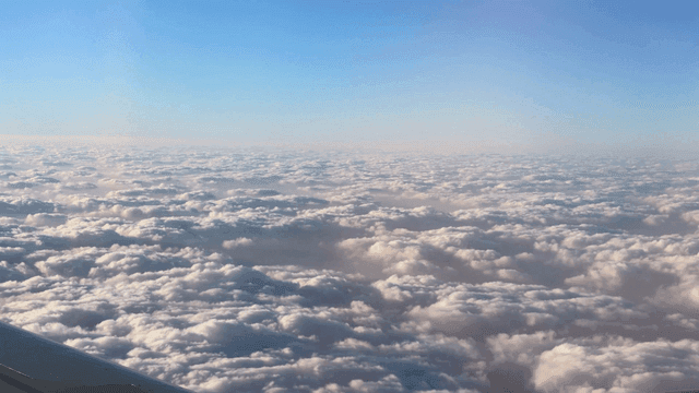 Expansive view of clouds from above