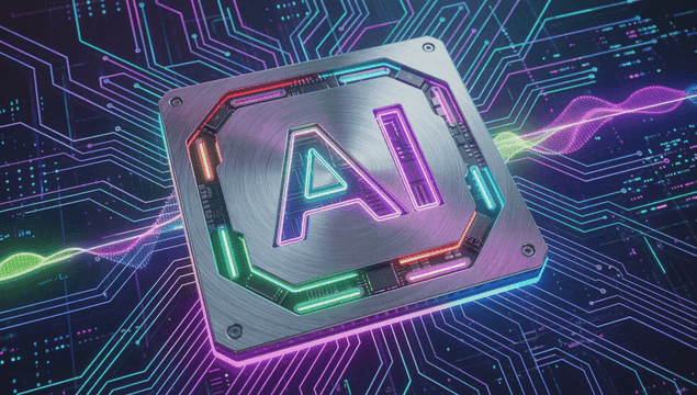 네온 회로 디자인의 AI 칩