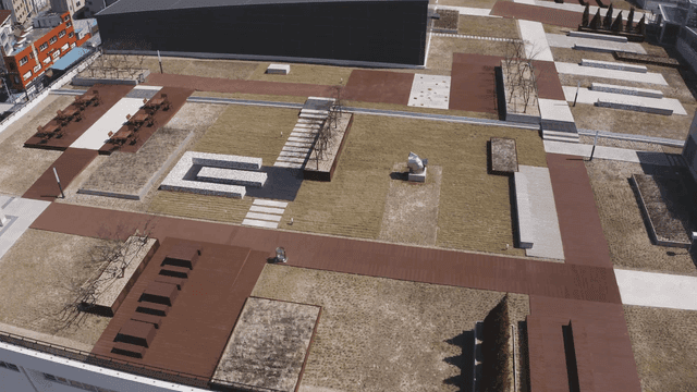 현대적인 옥상 정원