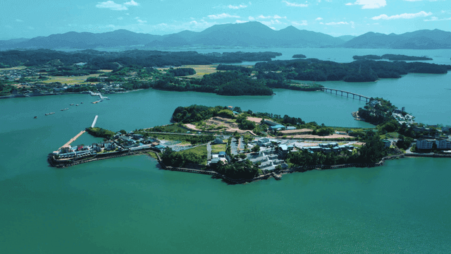 Beautiful island surrounded by calm seas