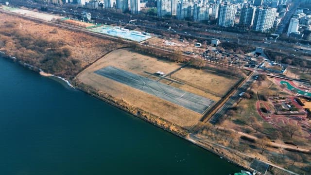 Riverside Park Close to Residential Areas of the City