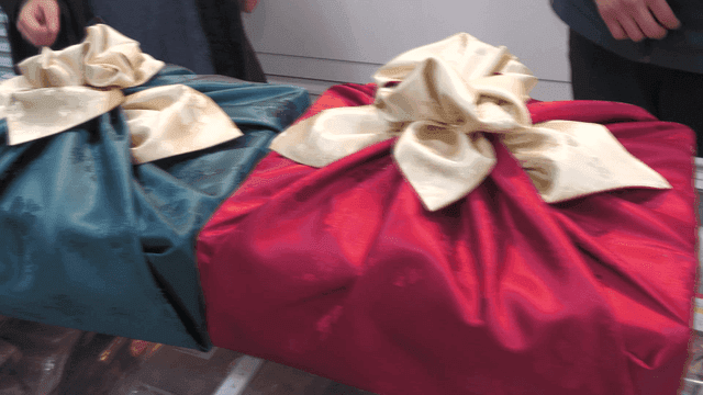 Traditional Korean gift wrapping with fabric