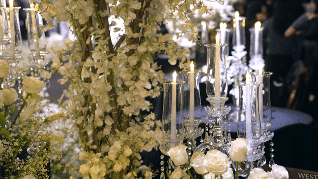 Elegant floral and candlelit decor