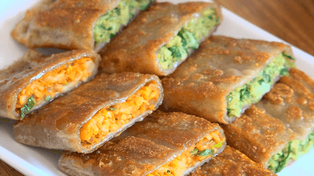 Buckwheat crepe filled with vegetables