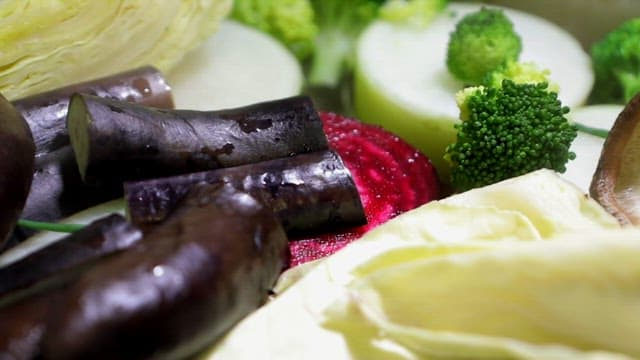 요리를 위해 신선하게 손질된 채소들