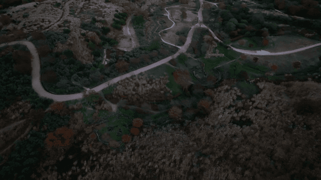 광활한 자연 경관의 항공 뷰