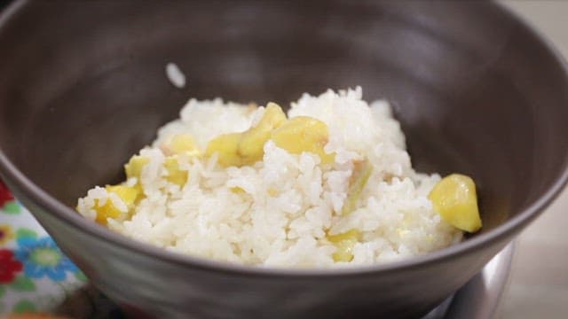 Bowl of chestnut rice