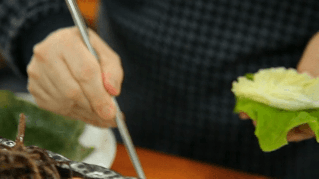 상추쌈에 올리는 삼겹살