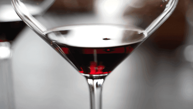 Glass of red wine with blurred background