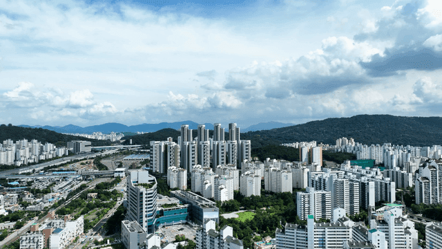 Apartment complex under clear sky