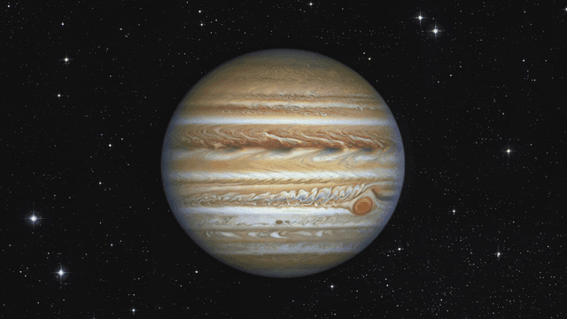 Giant rotating gas planet