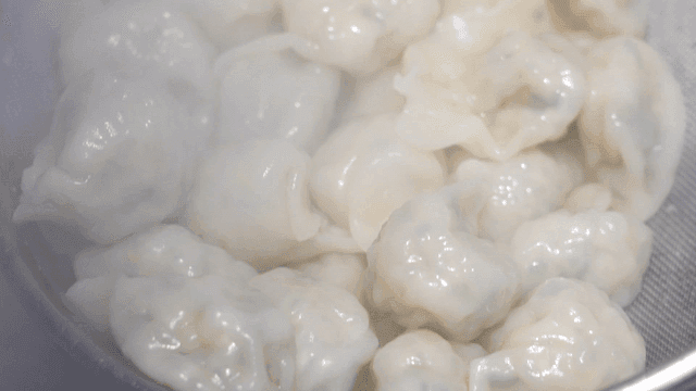 Hot dumplings boiled in water