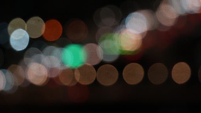 Blurred Lights in a Cityscape at Night