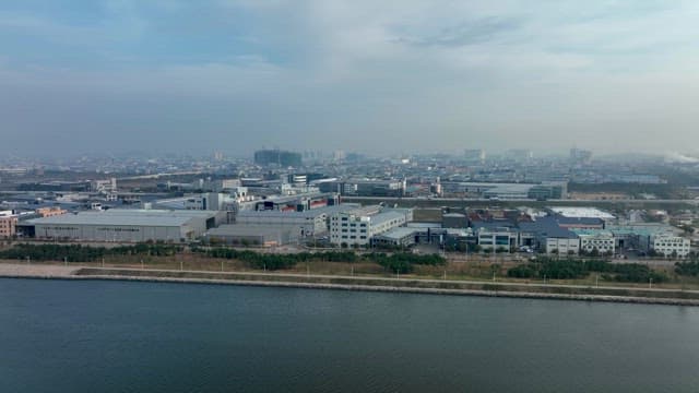 Busy Industrial Cityscape