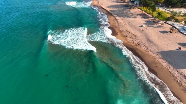 Serene beach with gentle waves