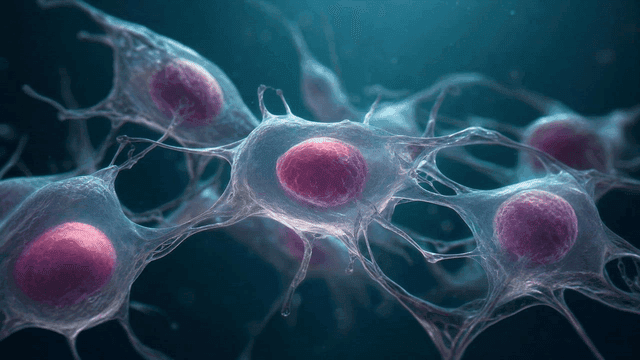 Microscopic view of neural cells