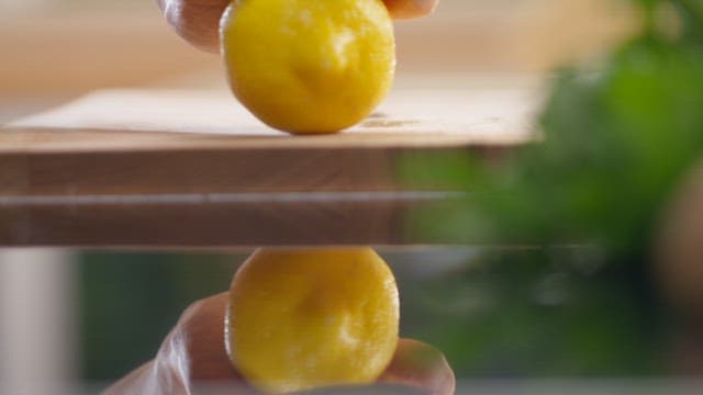 Fresh Ingredients Being Prepared in Kitchen