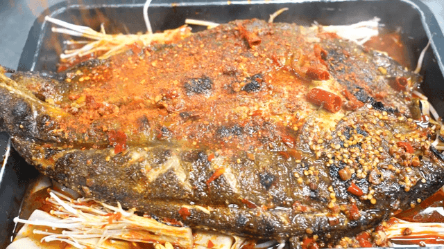 Mala Kaoyu sprinkled with cumin