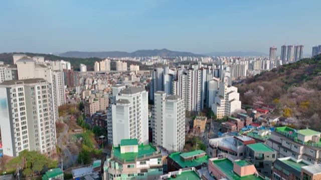 Urban Residential Complex Densely Packed with Apartments