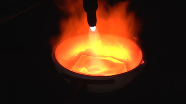 Metal being melted with intense heat