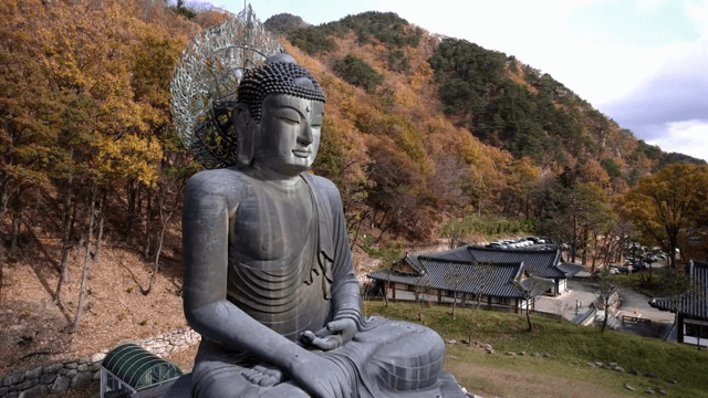 산속의 큰 불상