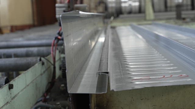 Metal sheets on a production line