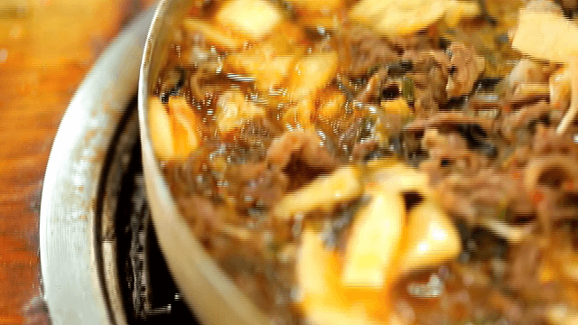 김치가 들어간 칼칼한 불고기 전골